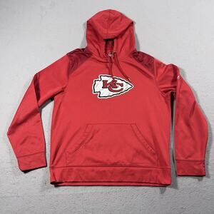 Kansas City Chiefs Hoodie Mens Medium Red NFL Football Pullover Therma Base‎
